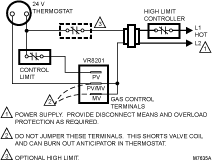 VR8200A2322/U  Standing Pilot Gas Valve Wiring Diagram    Resideo Customer Portal