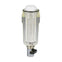 Clear filter bowl with sieve 100 micron and mesh carrier 1/2 in