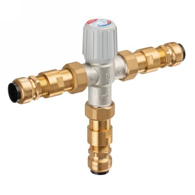 AM-1 1/2 in.  Lead Free Mixing Valve with Push Connect