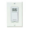 Weekly/Daily Programmable wall switch for all types of lighting and motors up to 1 HP, white