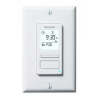 7-Day programmable wall switch with solar timetable for all types of lighting and motors up to 1 HP, white