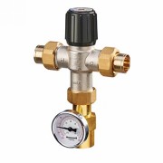 1 in. Low lead thermostatic mixing valve with temperature gauge