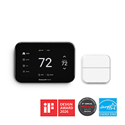 ElitePRO™ S1200 Smart Thermostat in Black with Room Sensor