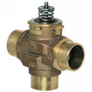 3-way 1 in BSPP VC valve, linear flow